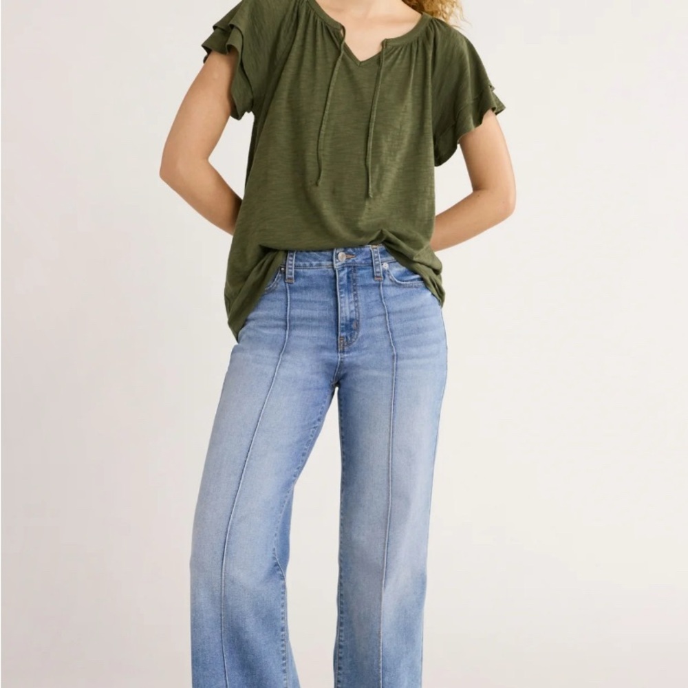 Time and Tru high rise wide leg jeans